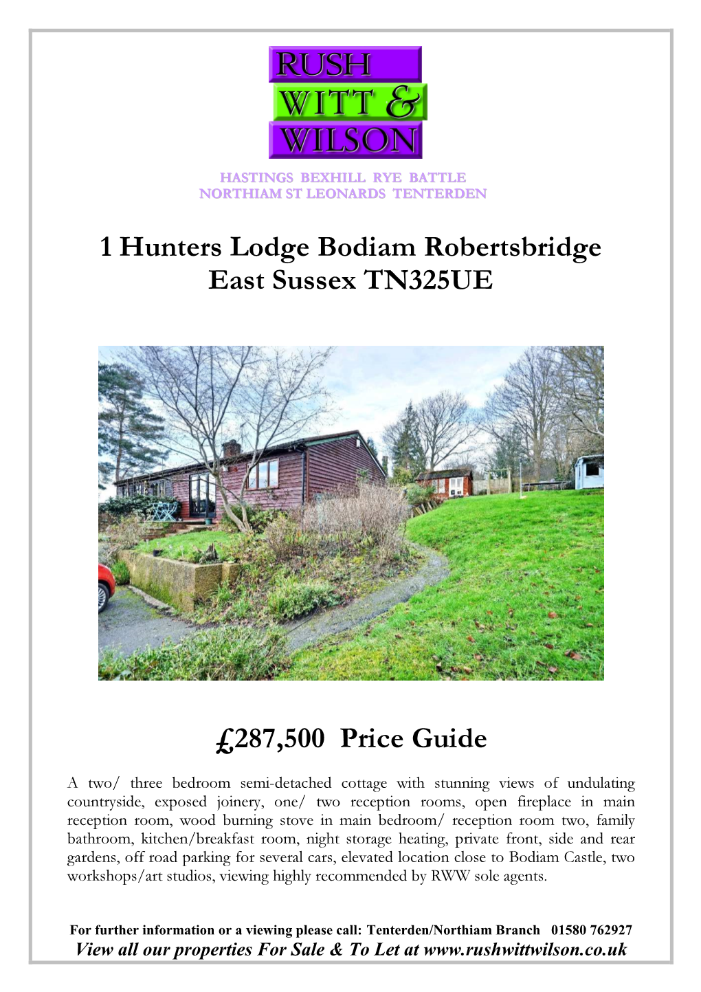 1 Hunters Lodge Bodiam Robertsbridge East Sussex TN325UE