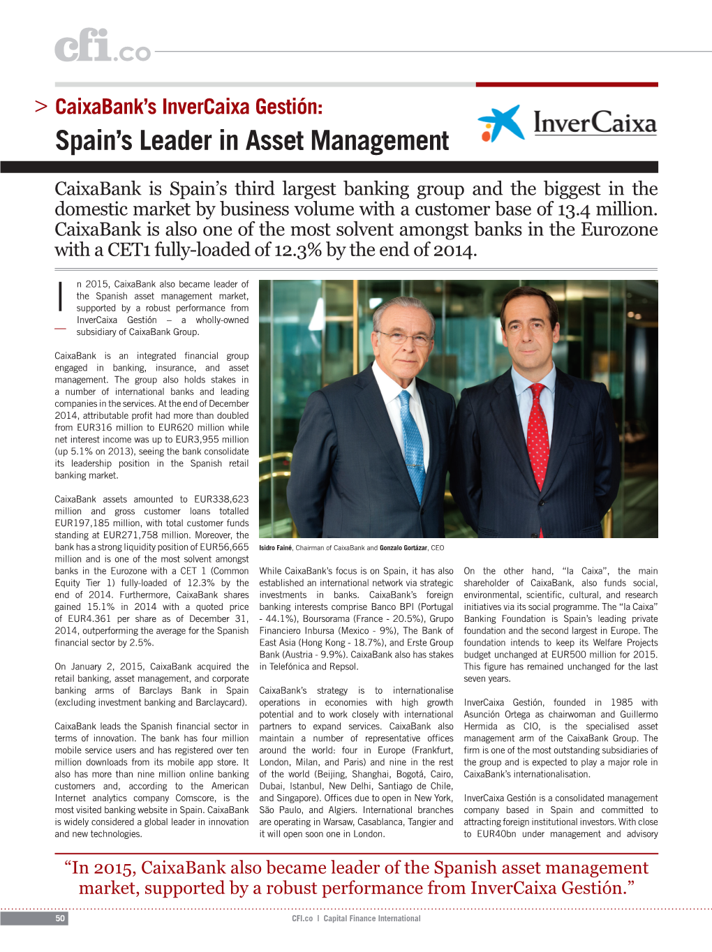 Spain's Leader in Asset Management
