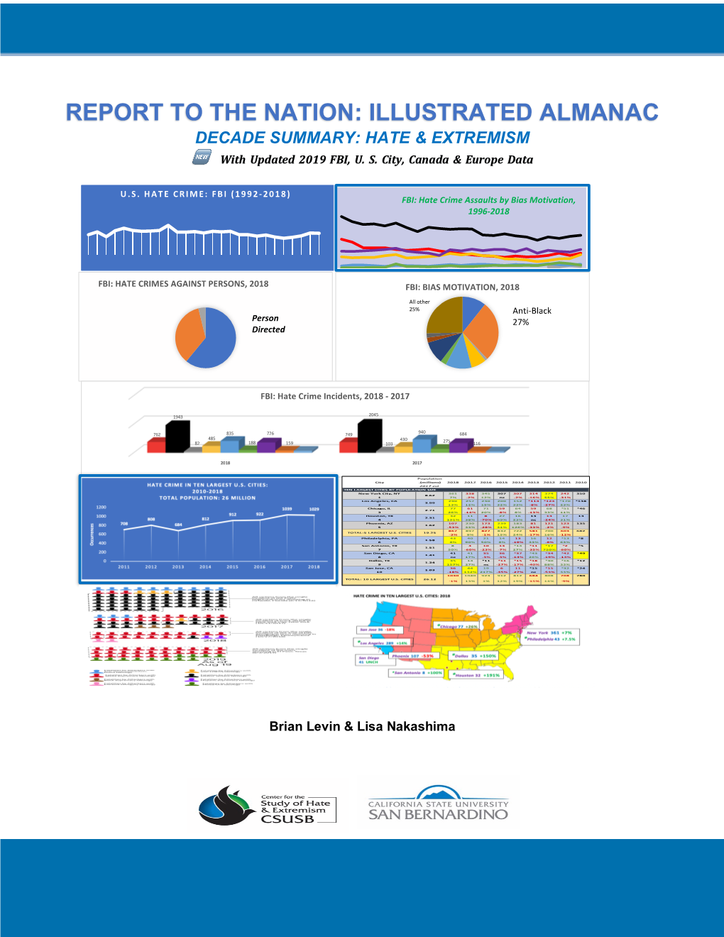 ILLUSTRATED ALMANAC DECADE SUMMARY: HATE & EXTREMISM � with Updated 2019 FBI, U