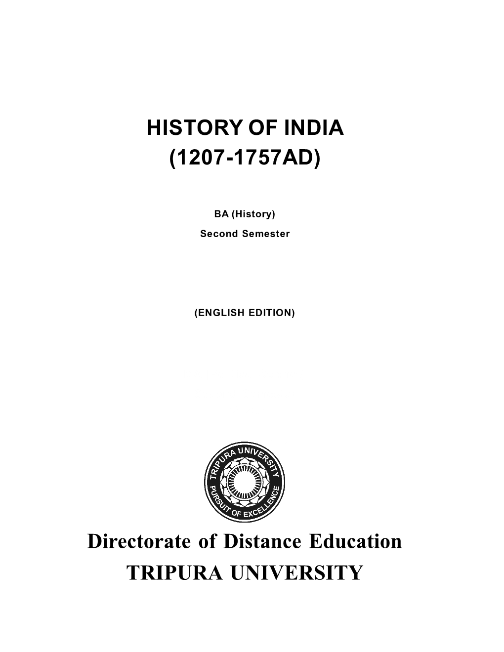 History of India (1207-1757Ad)