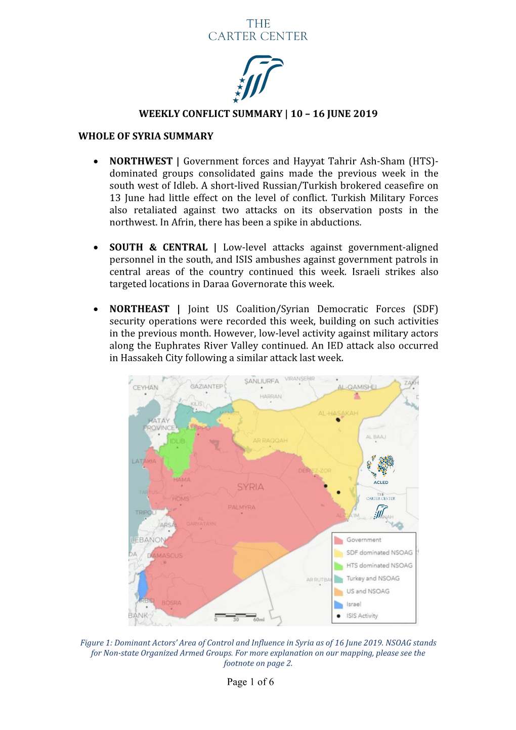 Weekly Conflict Summary | 10 – 16 June 2019