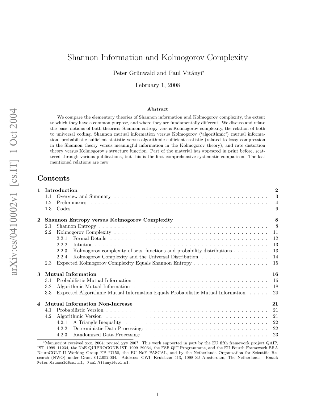 Shannon Information and Kolmogorov Complexity