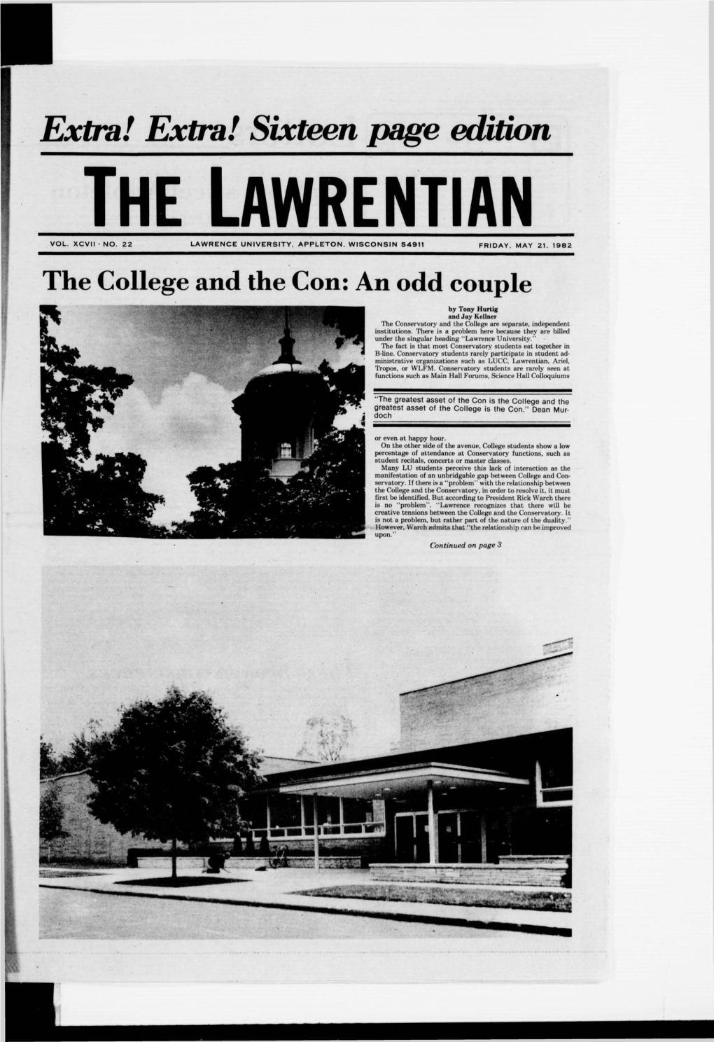 THE LAWRENTIAN Friday, May 21,1982