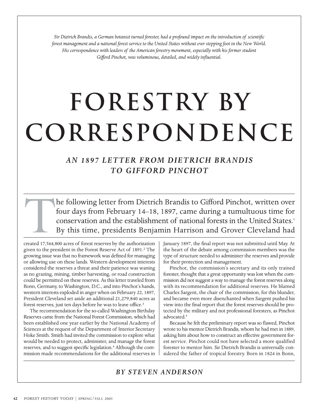 Forestry by Correspondence