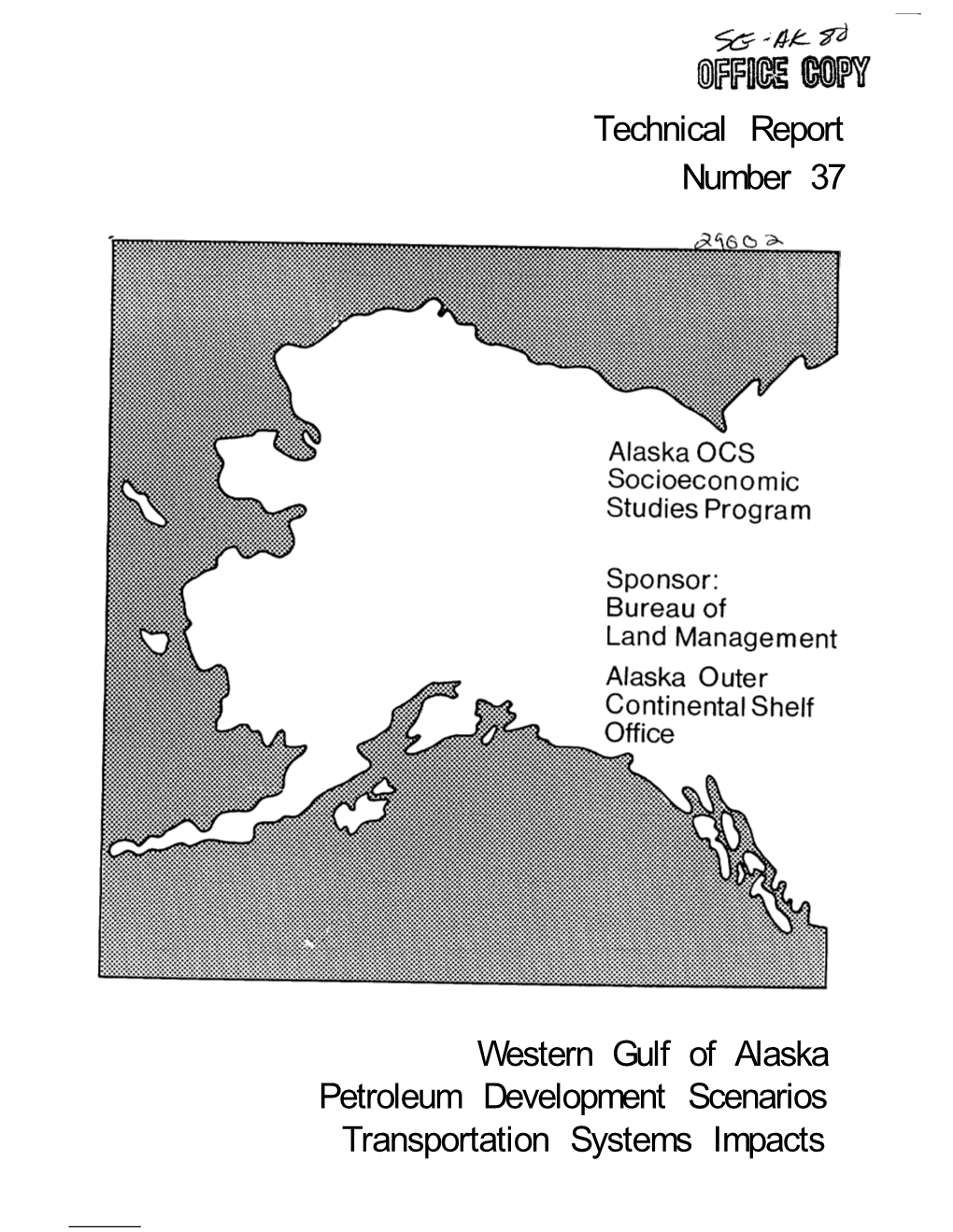 Technical Report Number 37 Western Gulf of Alaska Petroleum