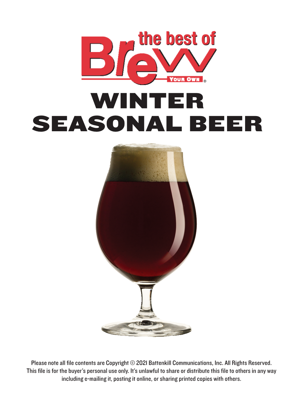 Winter Seasonal Beer