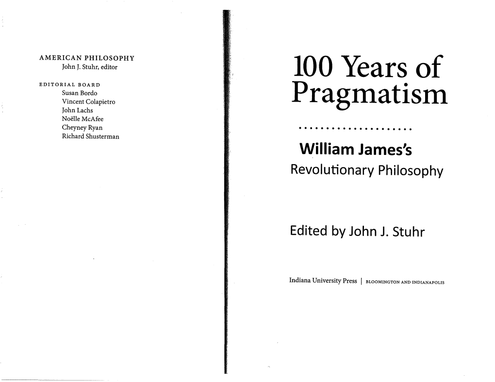 100 Years of Pragmatism