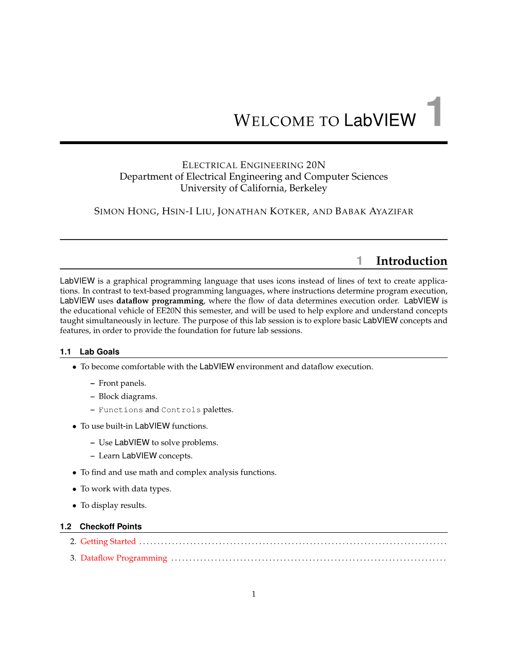 WELCOME to Labview 1