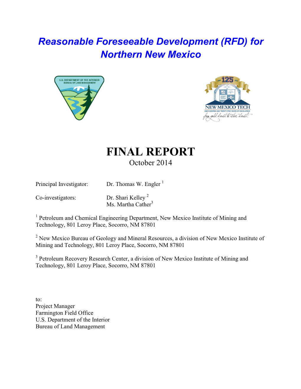 FINAL REPORT October 2014