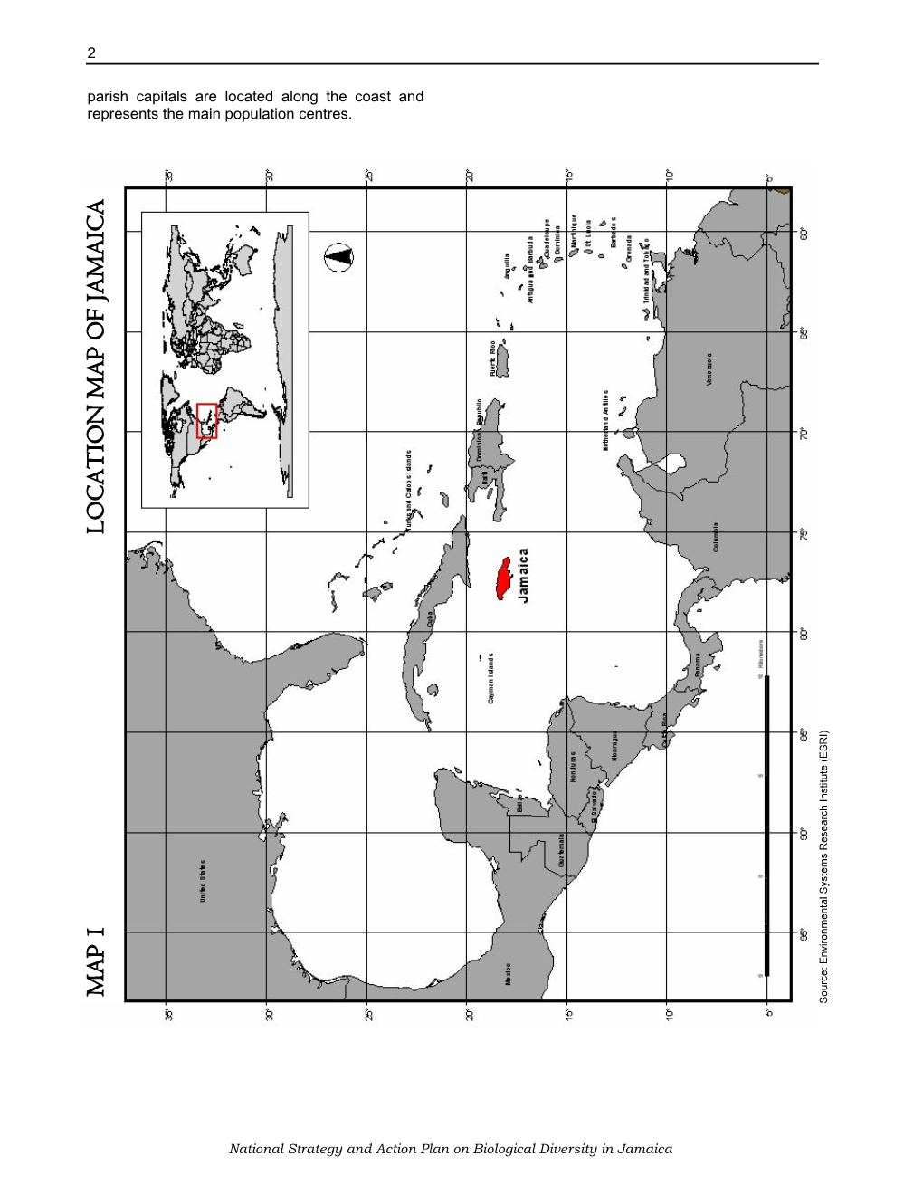 JAMAICA Research Institute (ESRI) (ESRI) Institute Research MAP 1 1 MAP Source: Environmental Systems Environmental Source