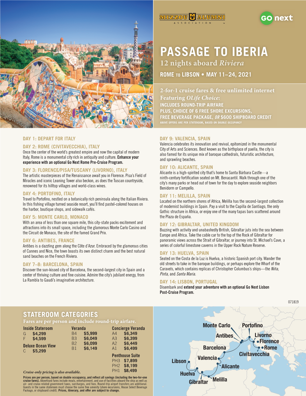 PASSAGE to IBERIA 12 Nights Aboard Riviera