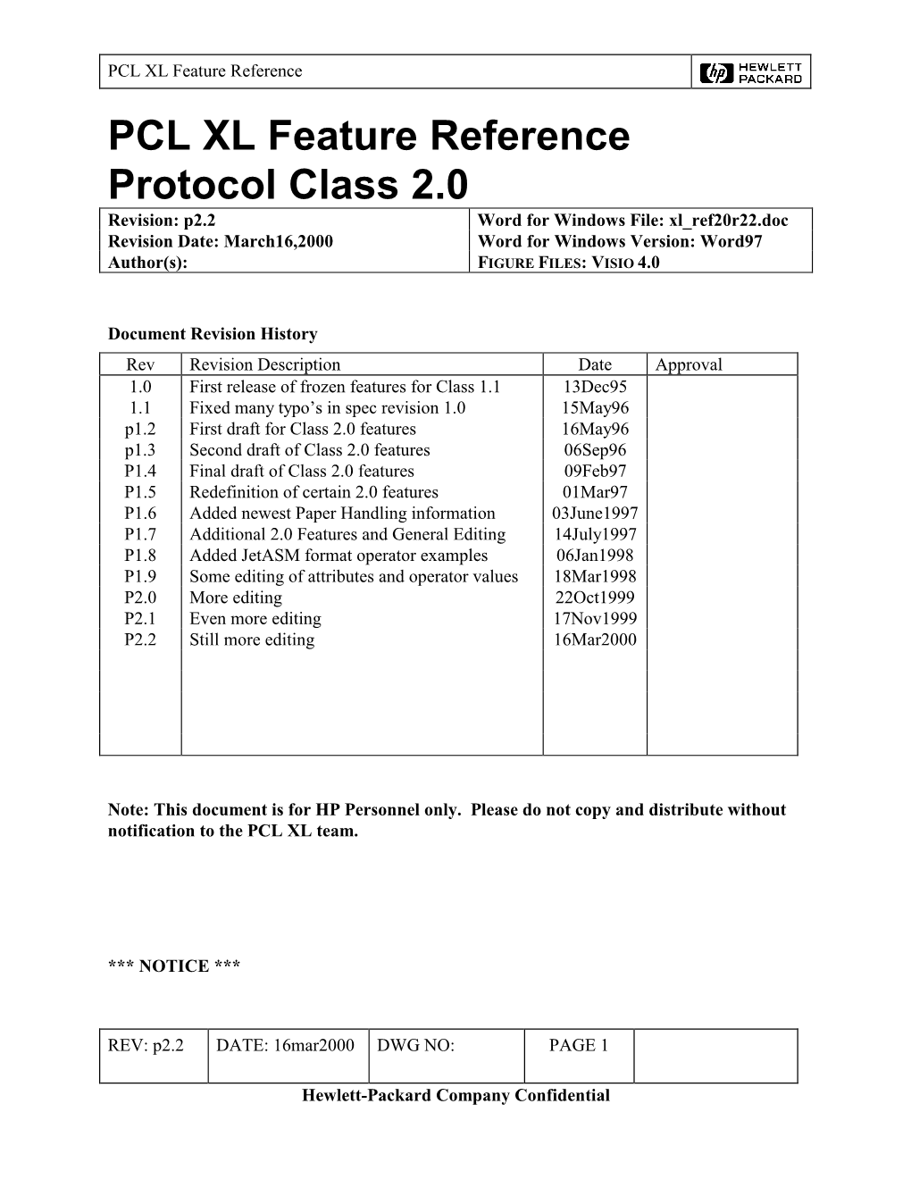 PCL XL Feature Reference Protocol Class