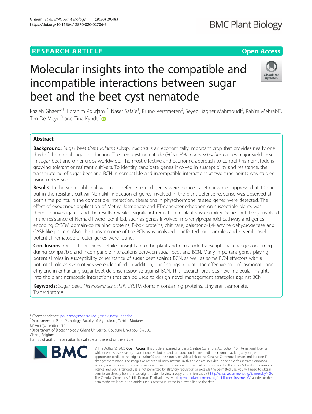 Molecular Insights Into the Compatible and Incompatible Interactions