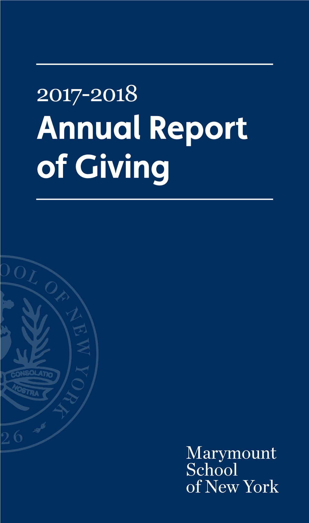 2017-2018 Annual Report of Giving BOARD of TRUSTEES