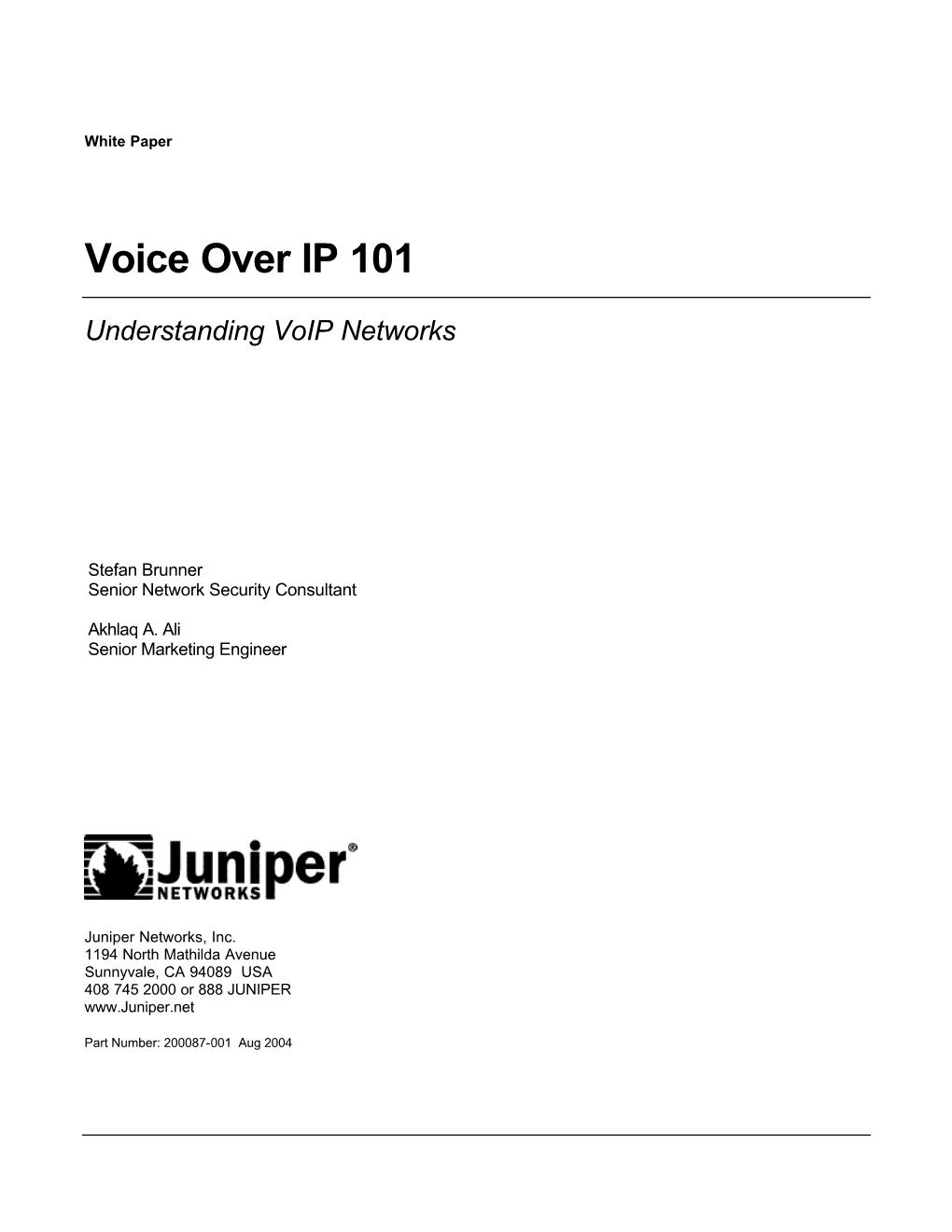 Understanding Voip Networks