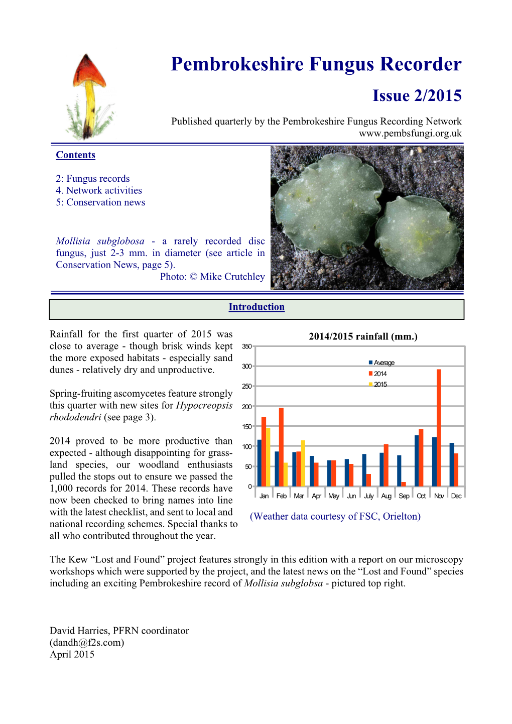 Pembrokeshire Fungus Recorder Issue 2/2015