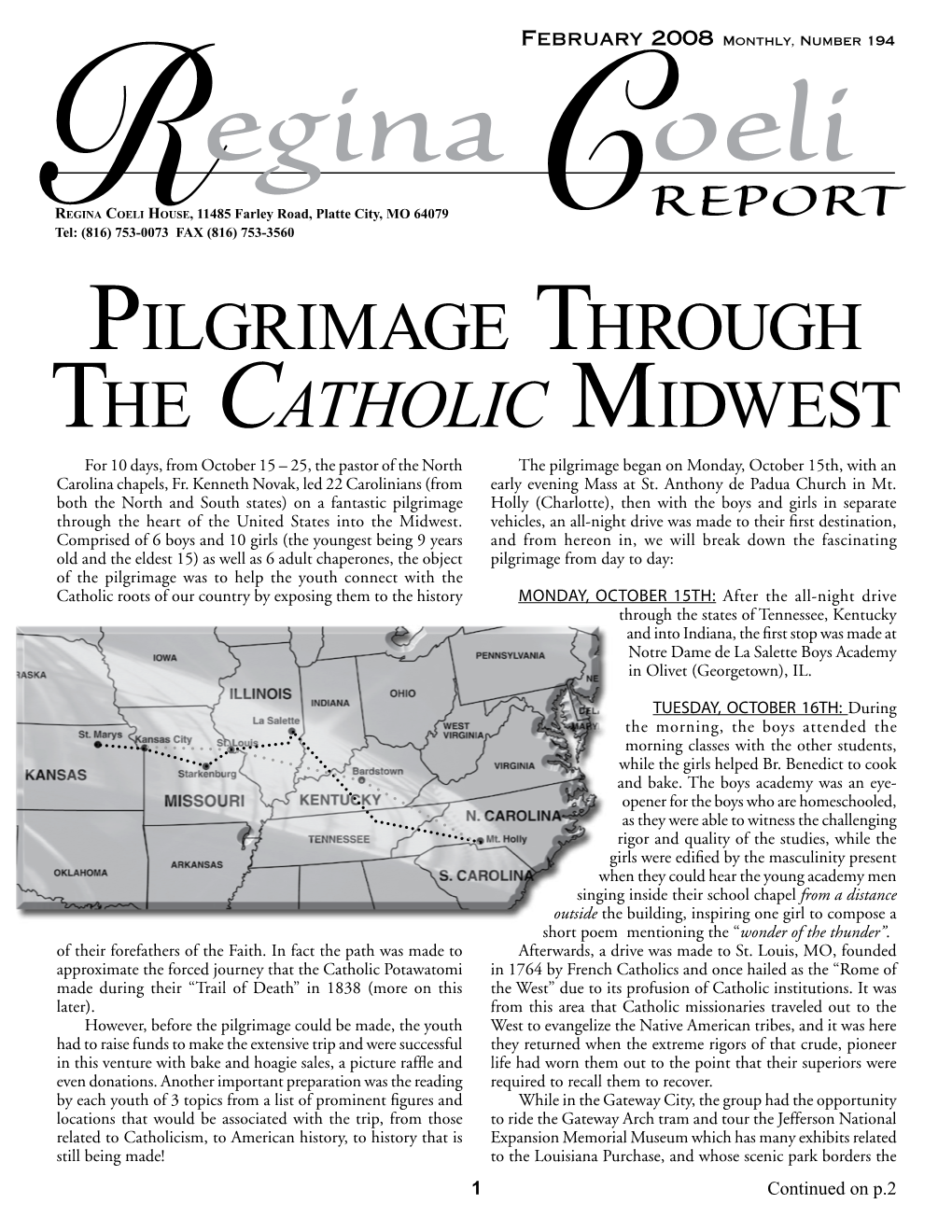 Pilgrimage Through the Catholic Midwest