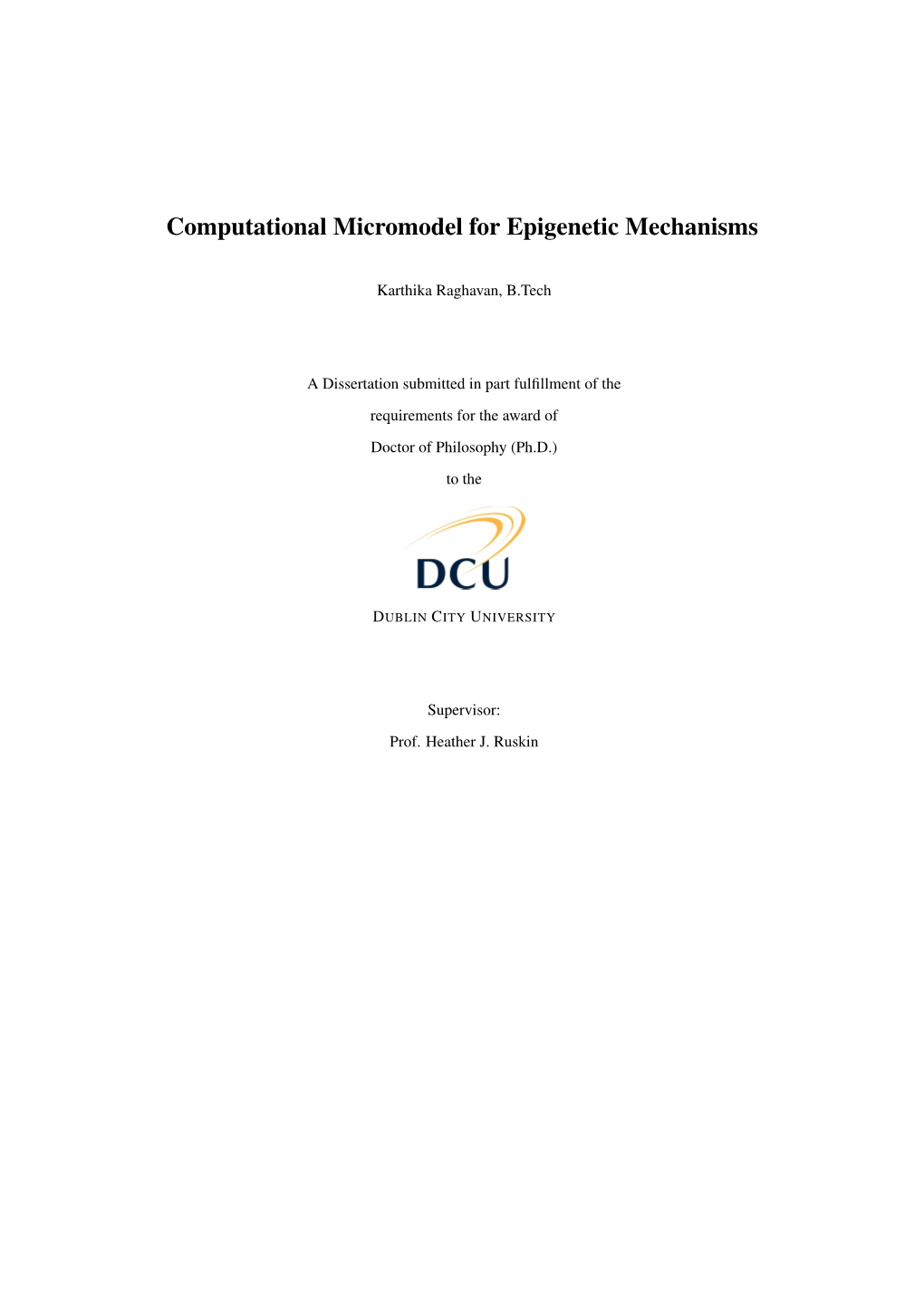 Computational Micromodel for Epigenetic Mechanisms