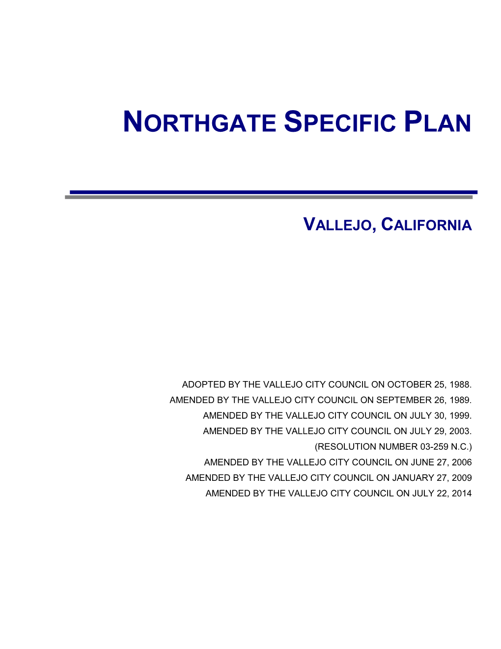 Northgate Specific Plan