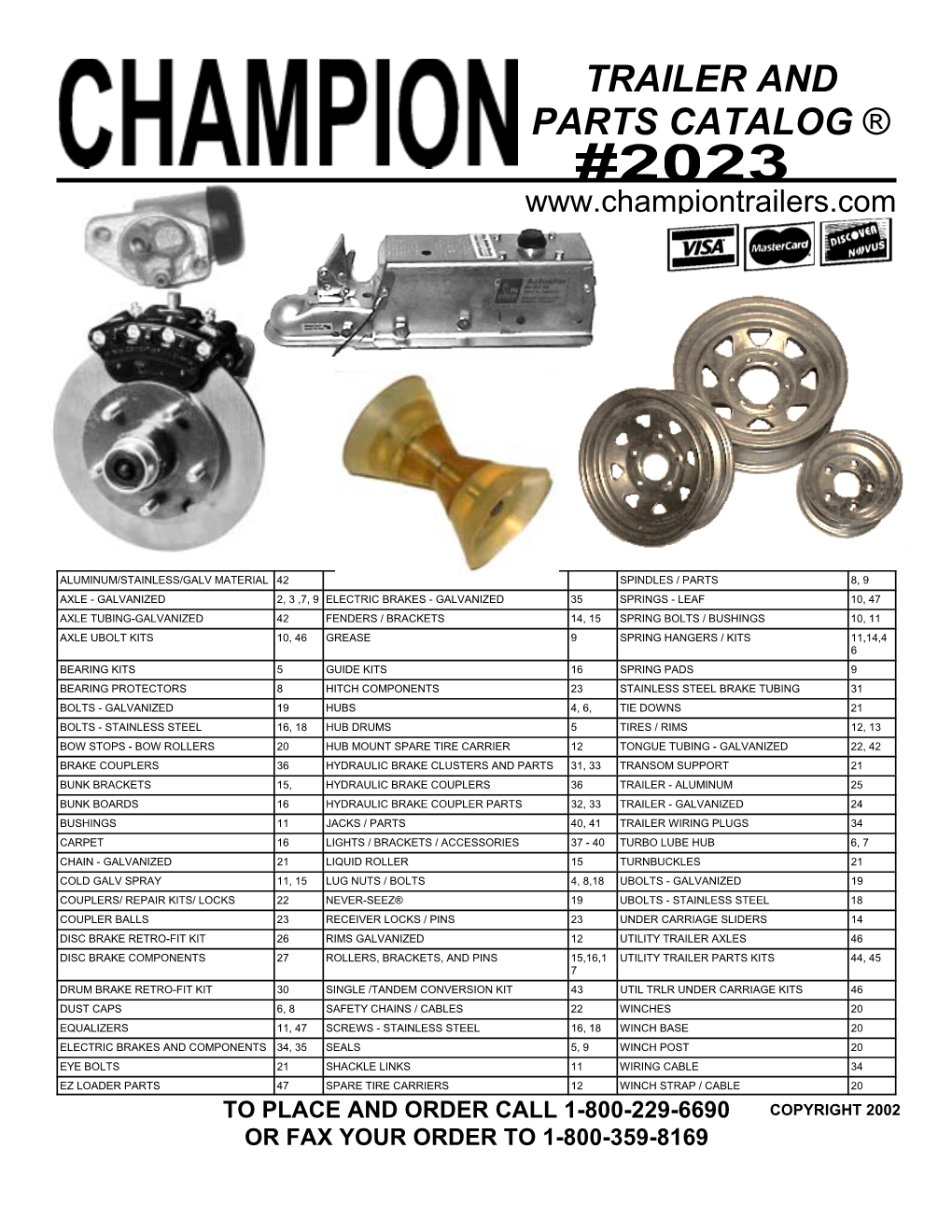 Trailer and Parts Catalog ®