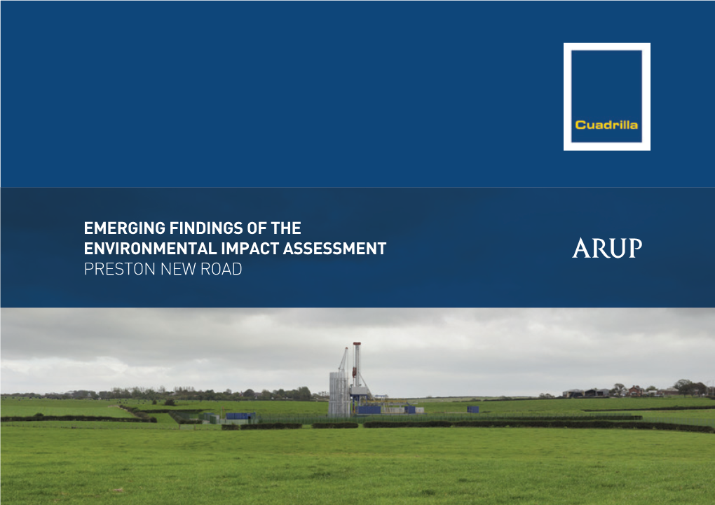 EMERGING FINDINGS of the ENVIRONMENTAL IMPACT ASSESSMENT PRESTON NEW ROAD Contents Who We Are: Introduction