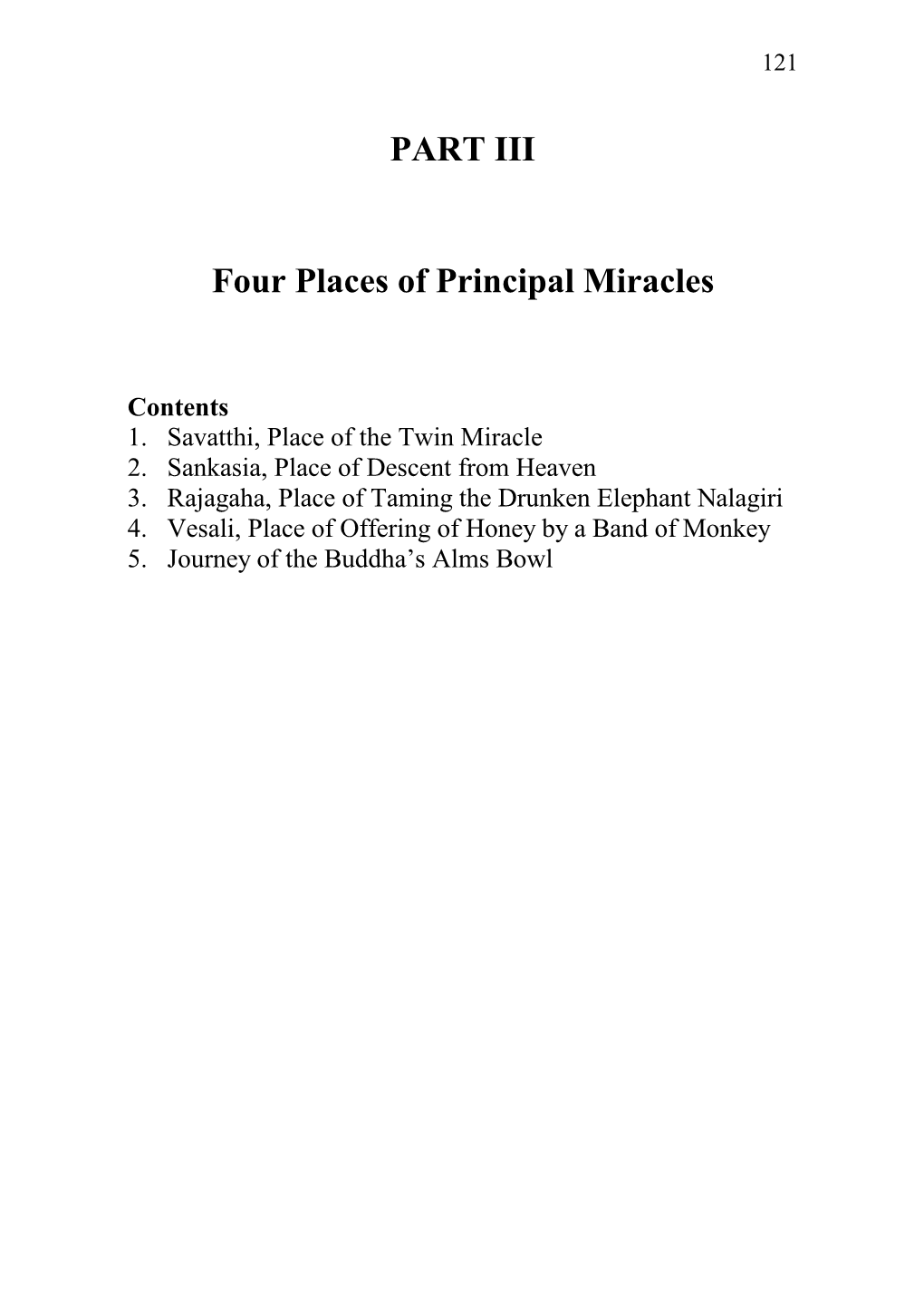 PART III Four Places of Principal Miracles