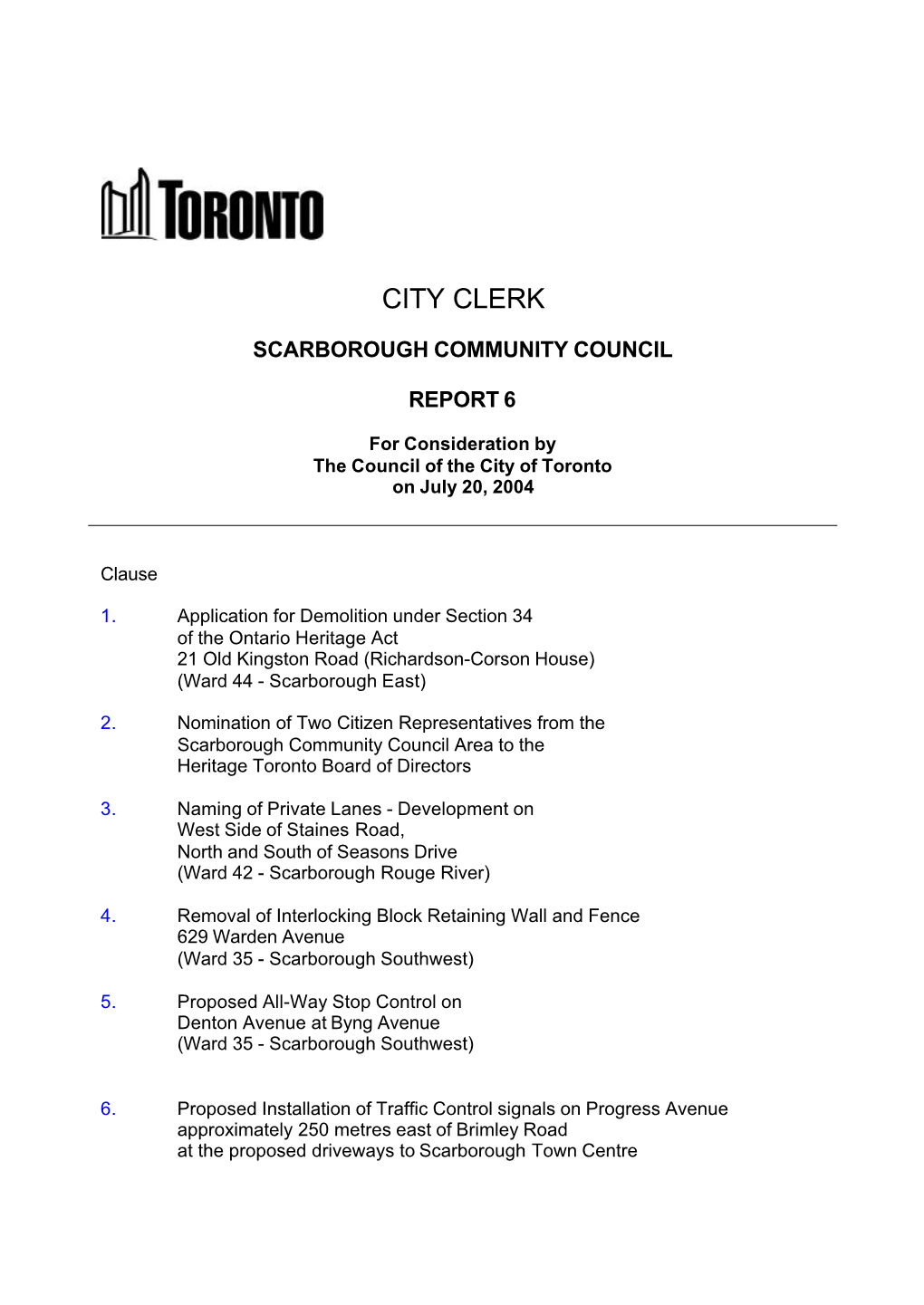 Scarborough Community Council