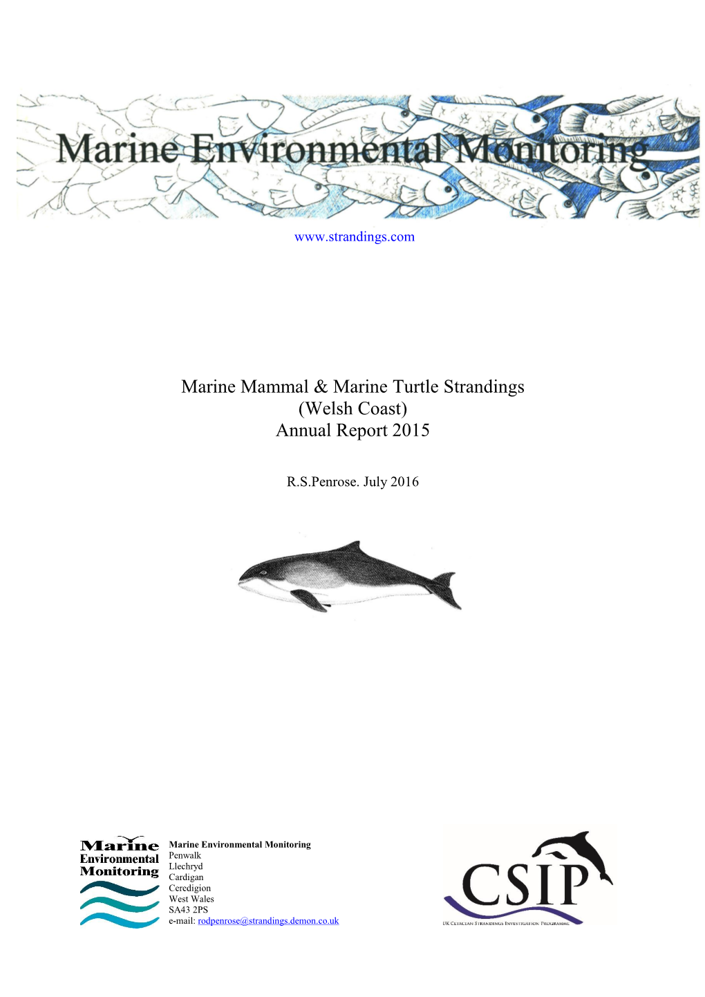 2015 Marine Mammal Strandings Annual Report