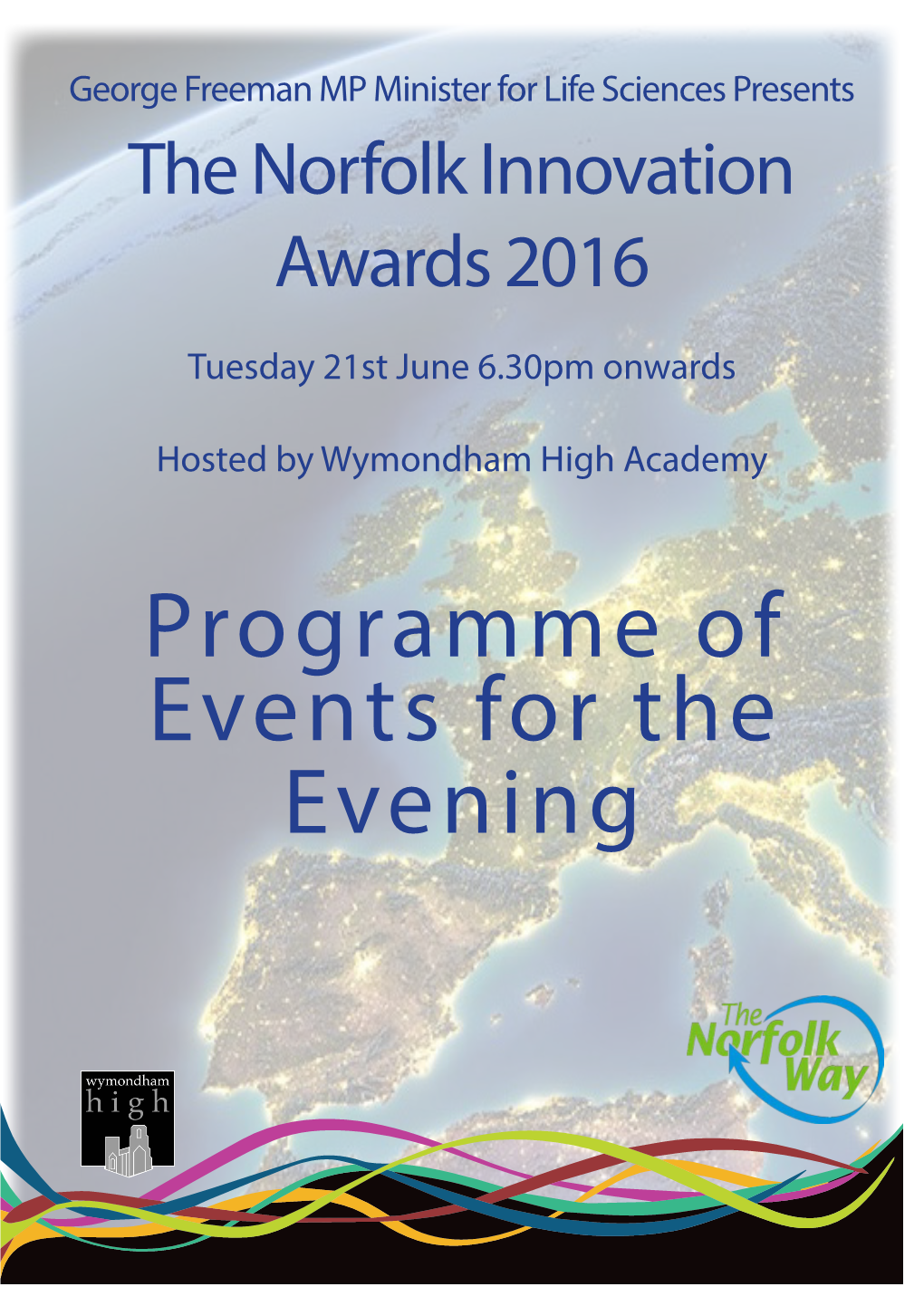 Programme of Events for the Evening Norfolk Way 2016 Innovation Awards