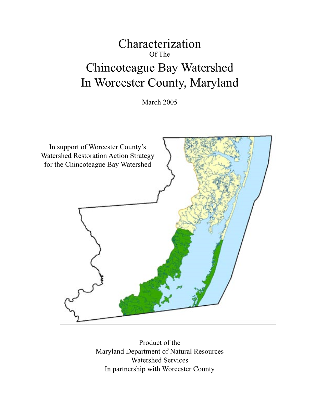 Characterization Chincoteague Bay Watershed in Worcester County