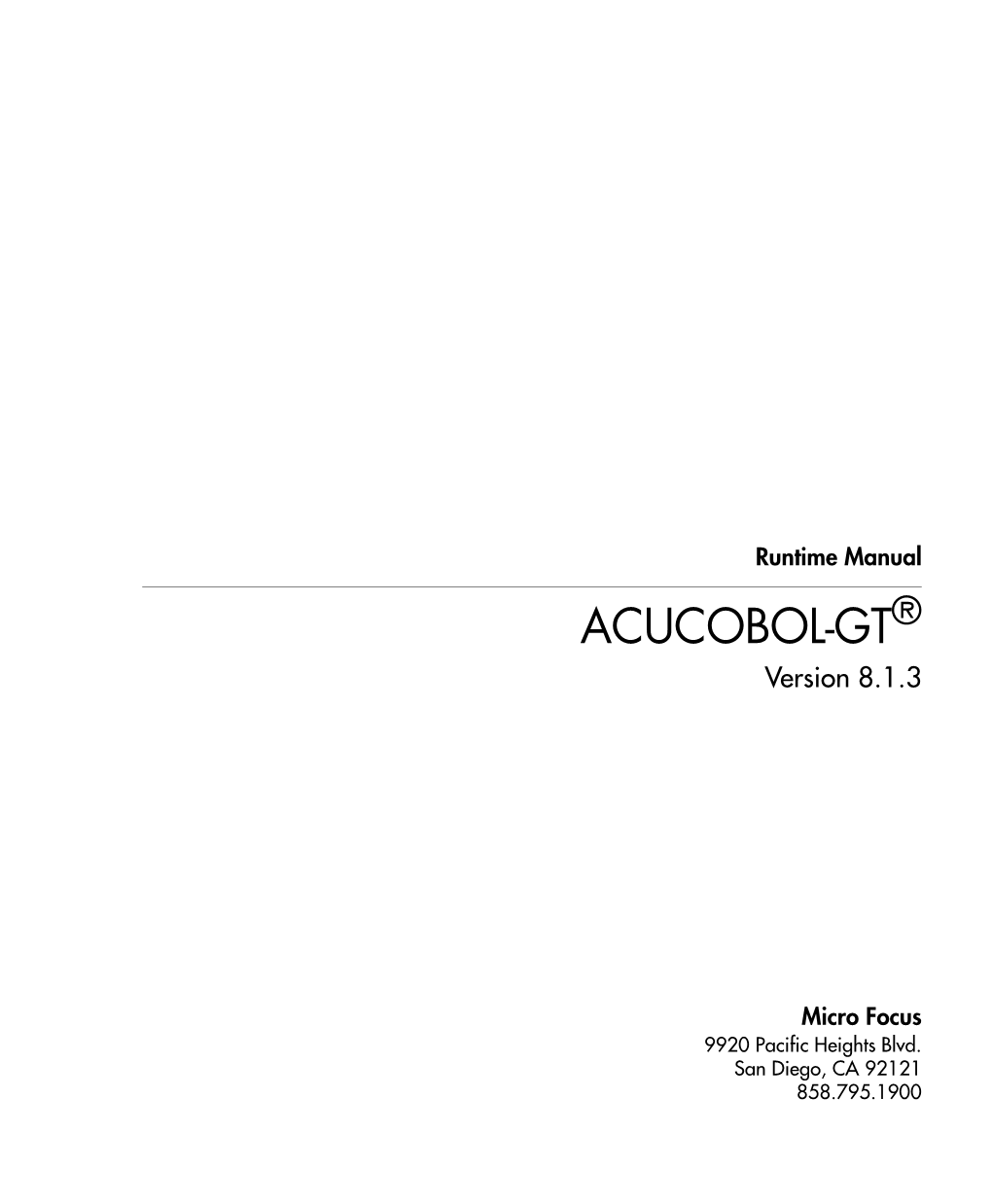 ACUCOBOL-GT® Version 8.1.3