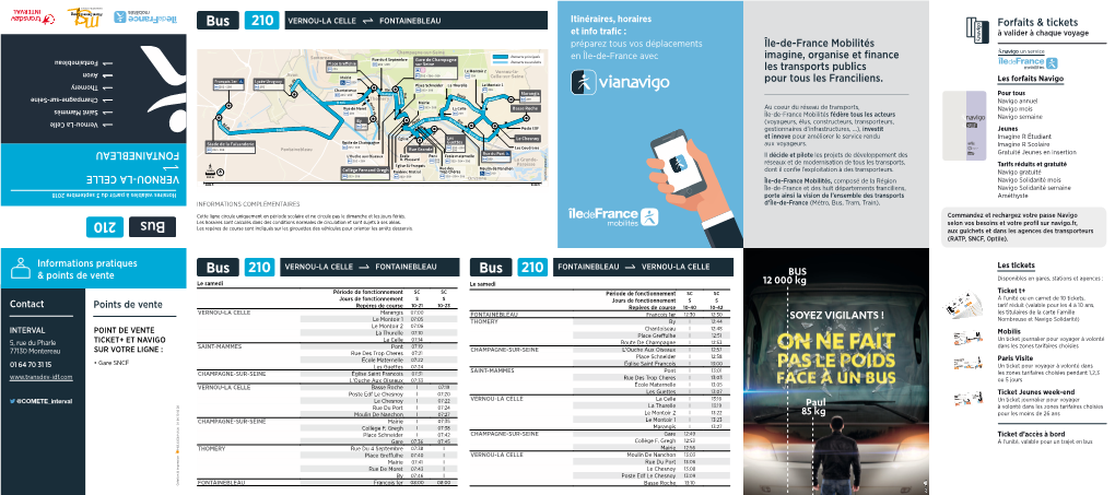 Bus 210 Vernou-La Cell E Fontainebleau