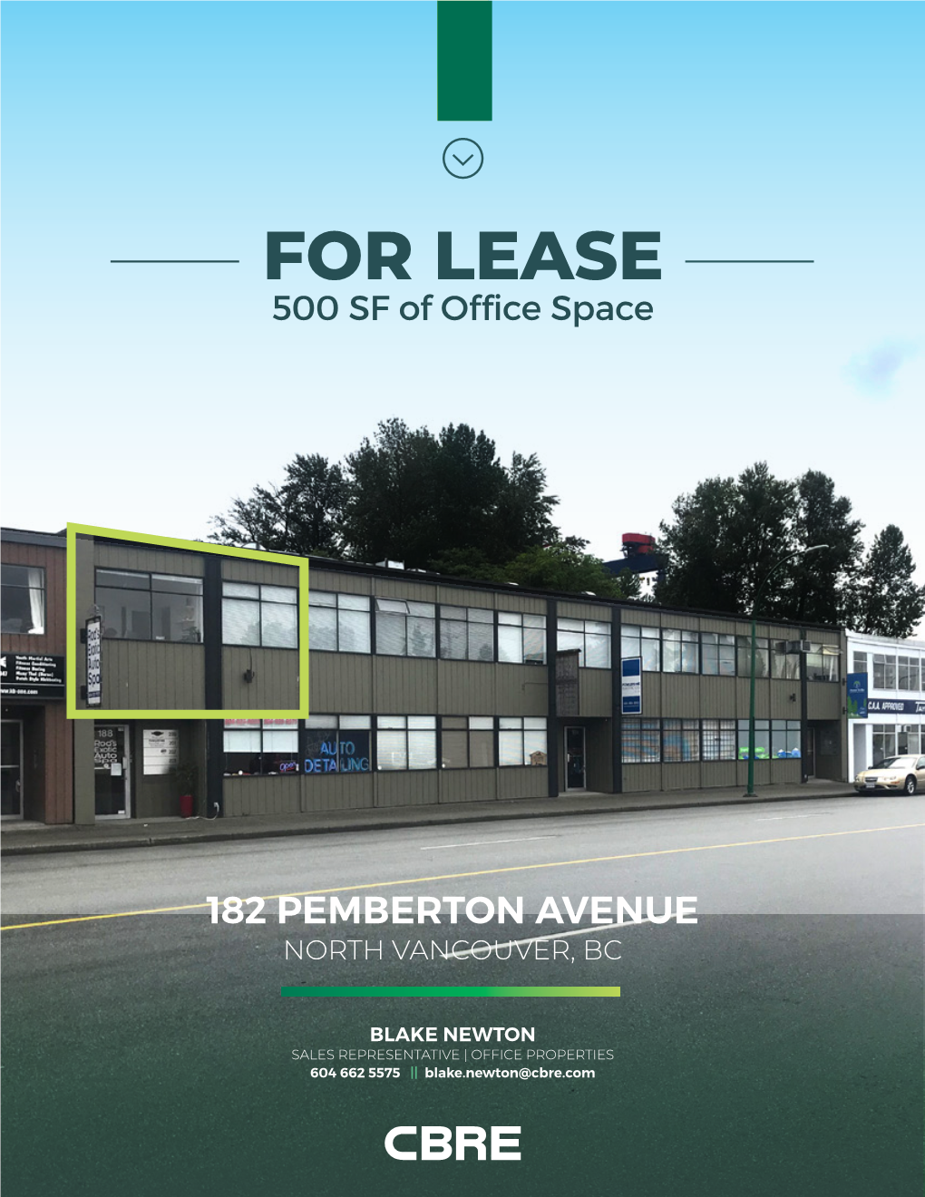 FOR LEASE 500 SF of Office Space