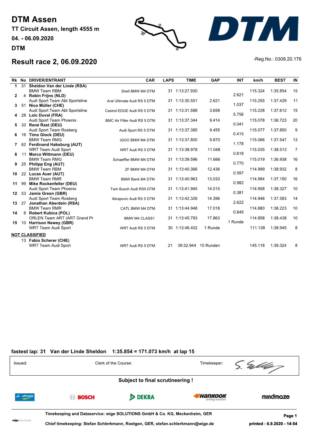 DTM Assen TT Circuit Assen, Length 4555 M 04