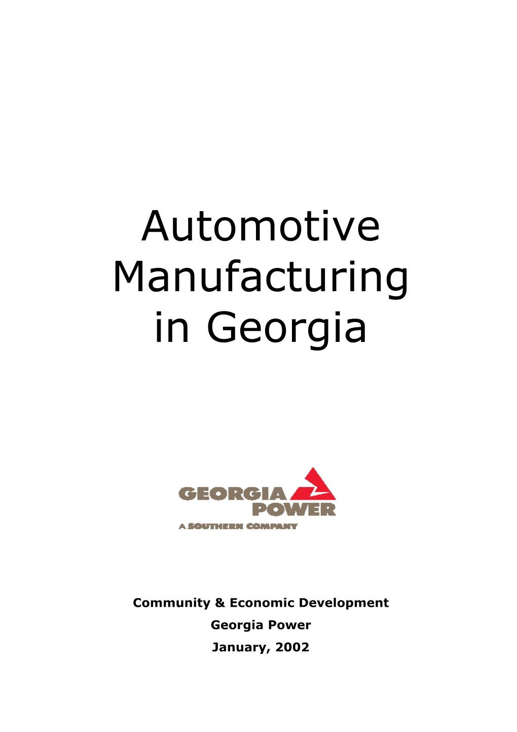 Automotive Manufacturing in Georgia