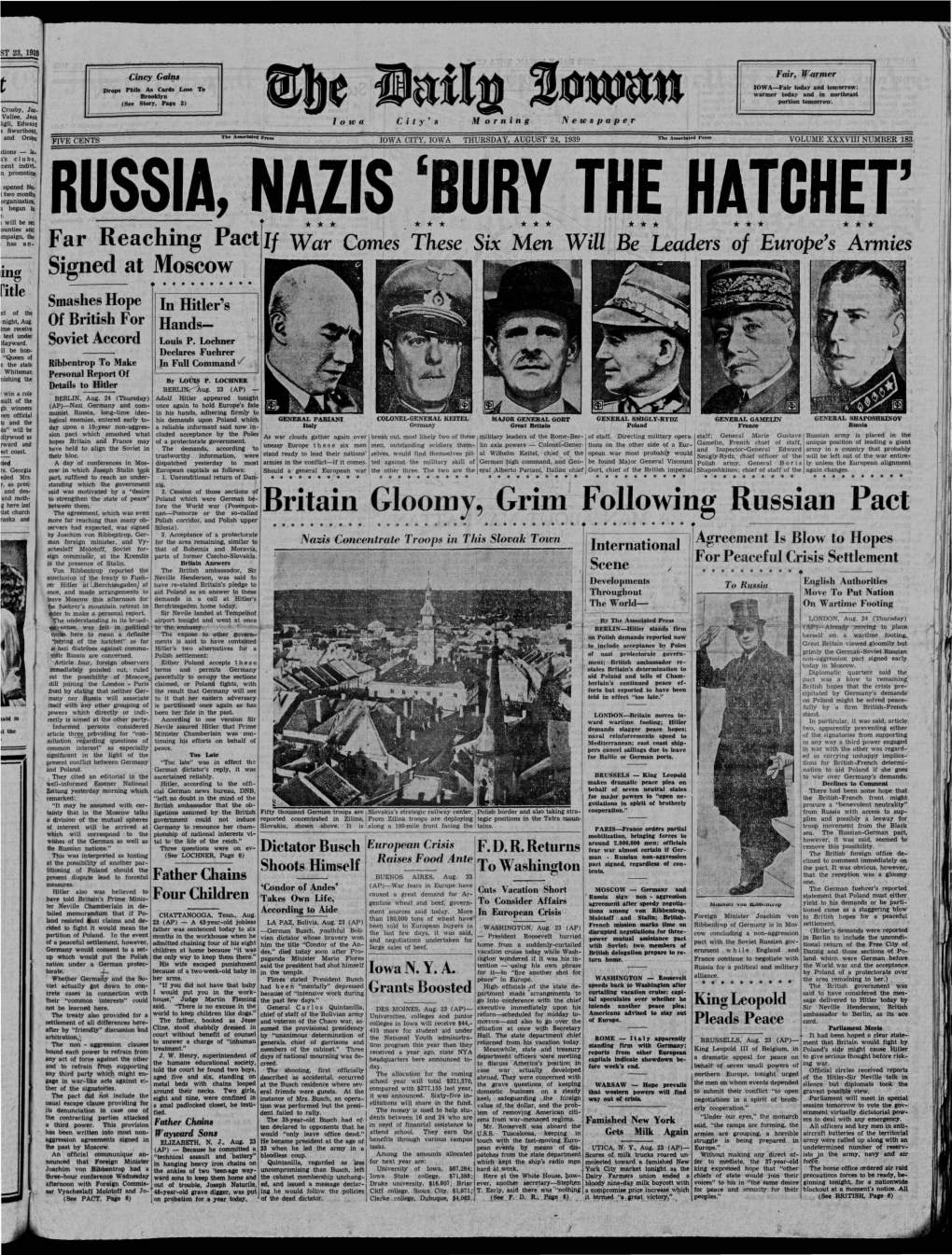 Daily Iowan (Iowa City, Iowa), 1939-08-24