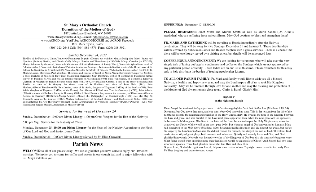 Parish News Who Were Apostles