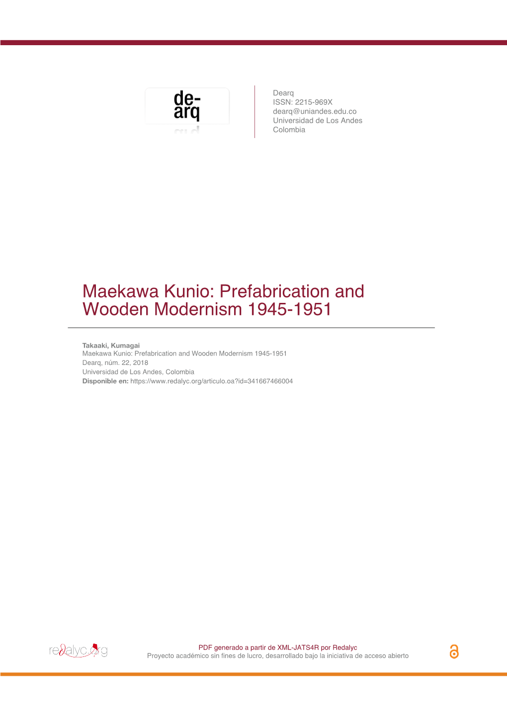 Maekawa Kunio: Prefabrication and Wooden Modernism 1945-1951