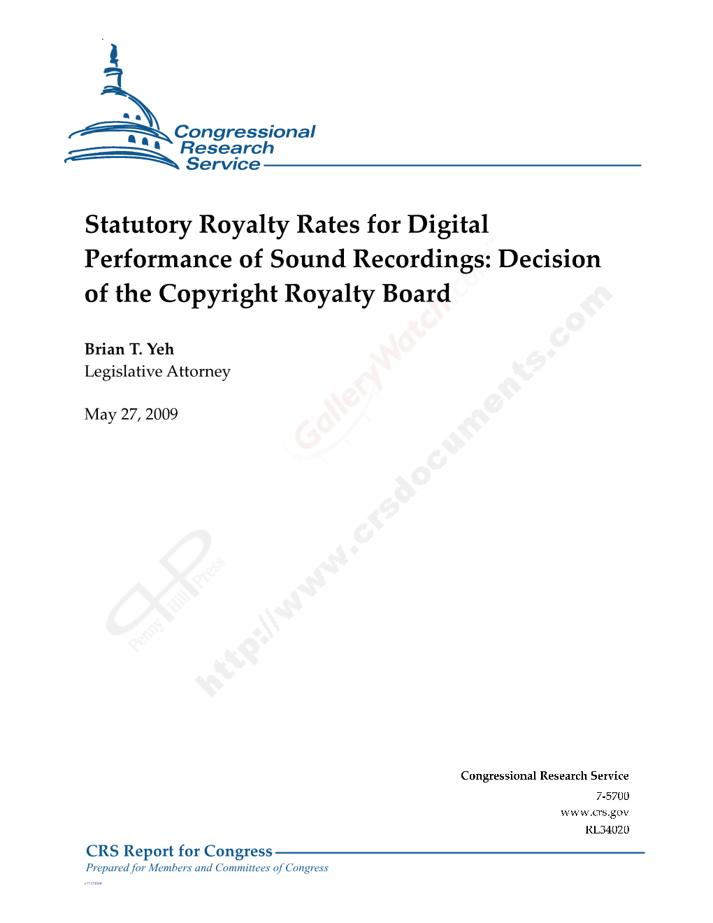 Decision of the Copyright Royalty Board