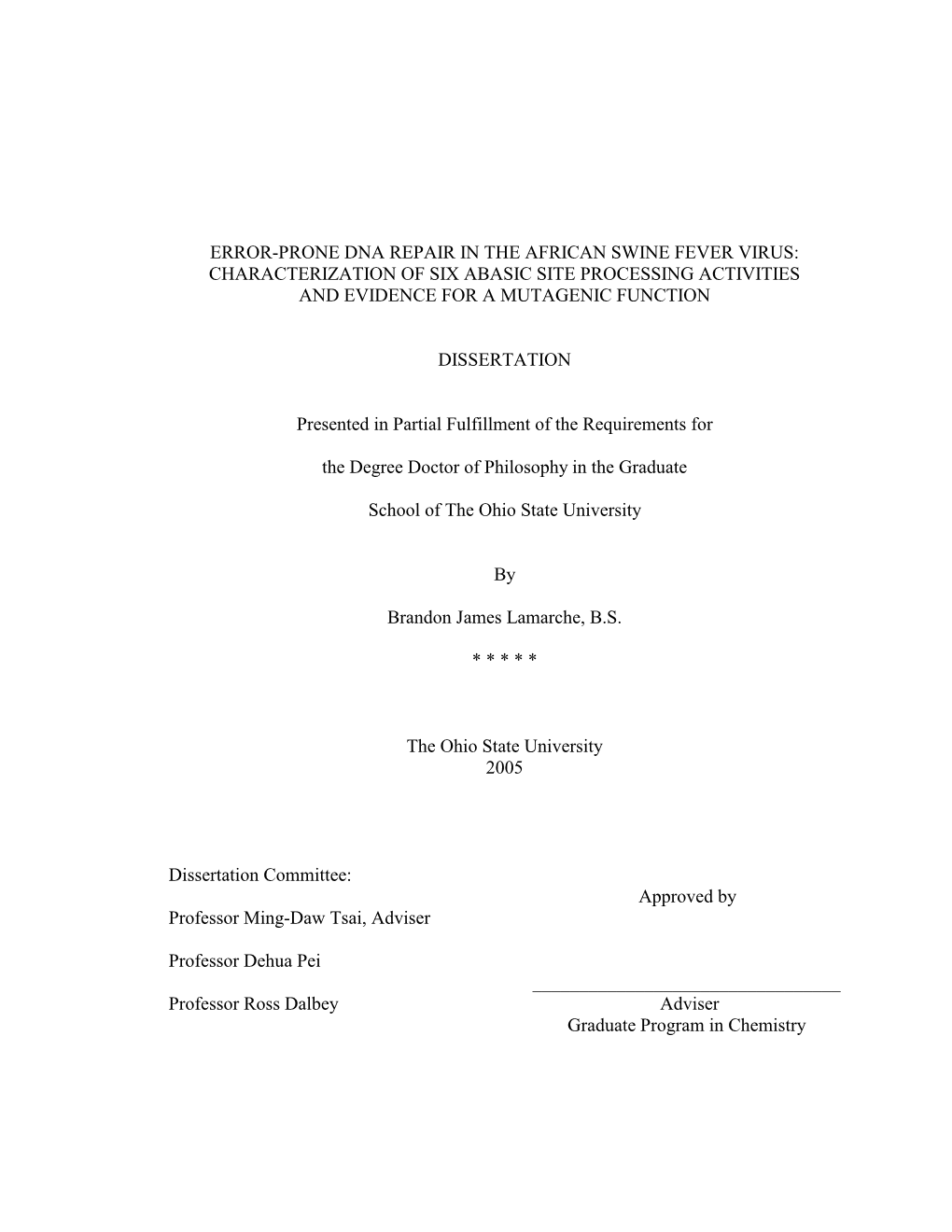 Error-Prone Dna Repair in the African Swine Fever Virus: Characterization of Six Abasic Site Processing Activities and Evidence for a Mutagenic Function