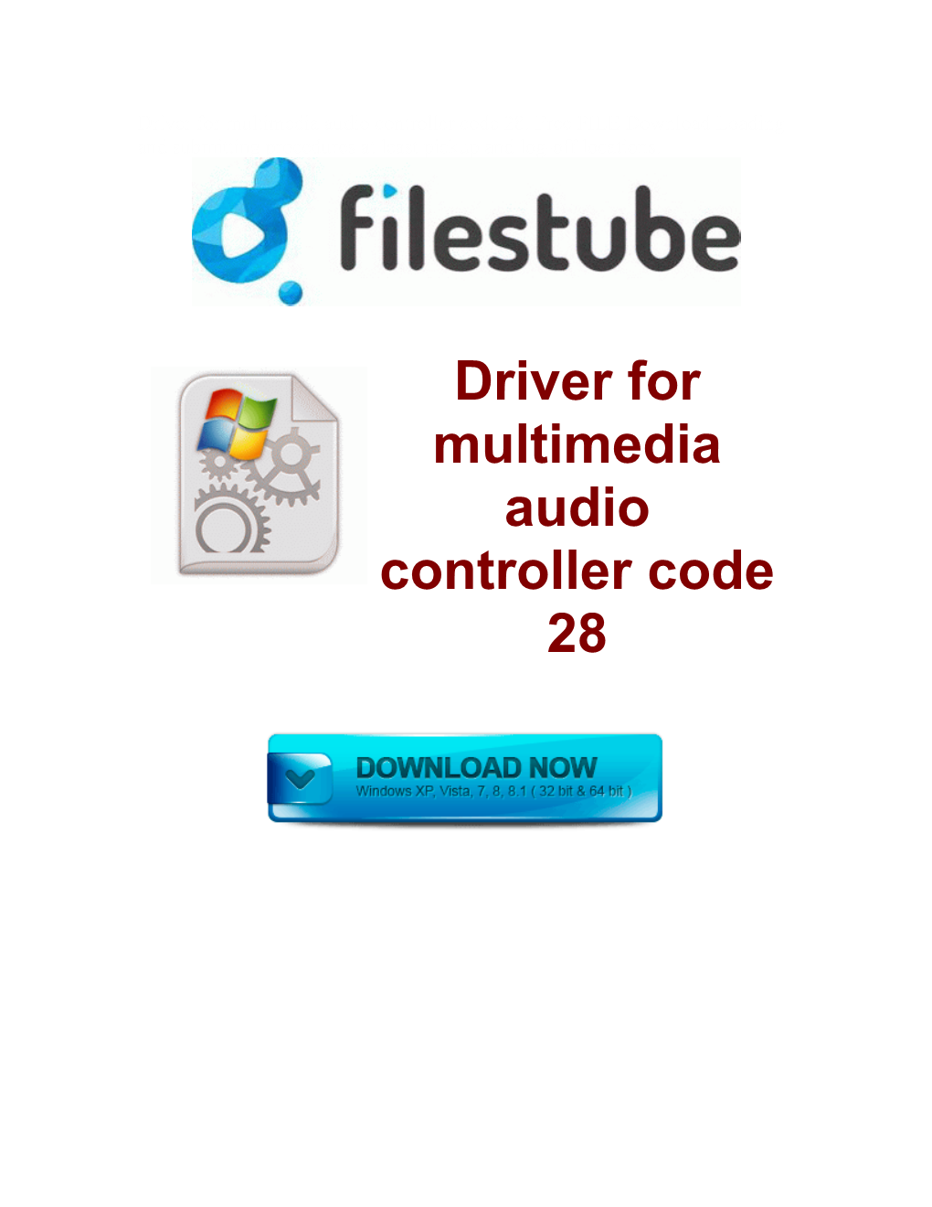 Driver for Multimedia Audio Controller Code 28