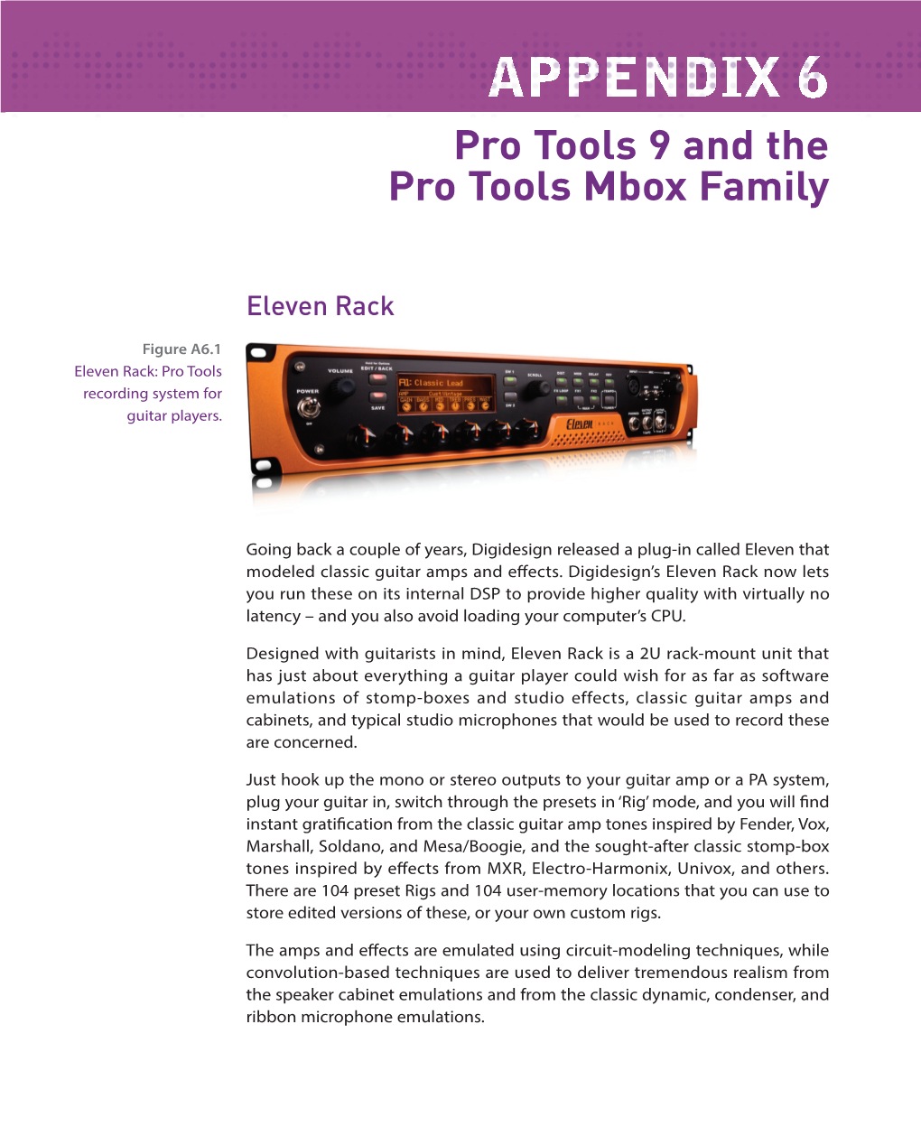 Pro Tools 9 and the Pro Tools Mbox Family