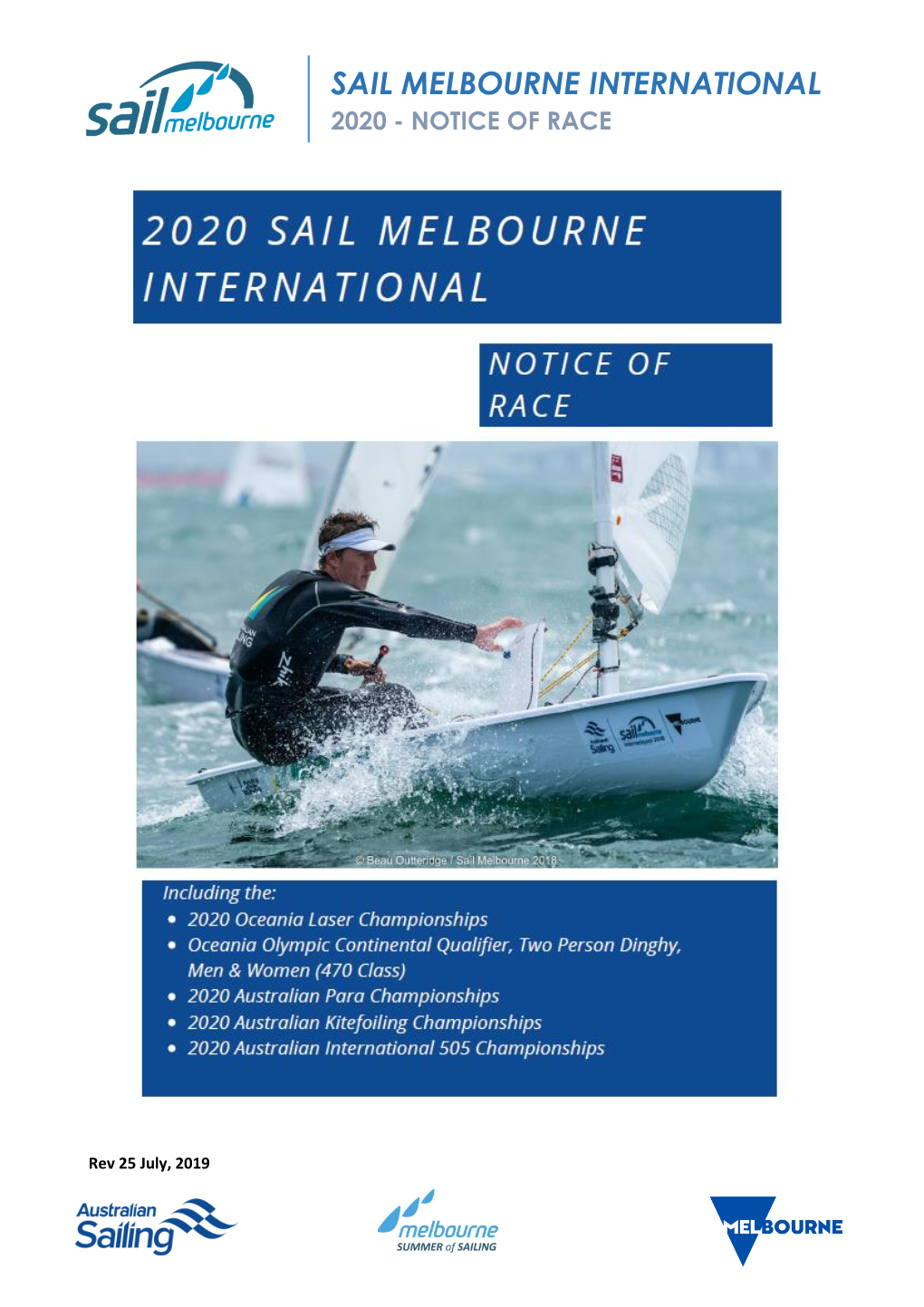 Sail Melbourne International 2020 - Notice of Race