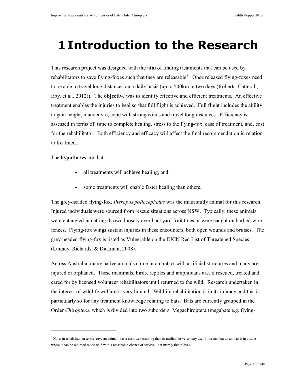 1 Introduction to the Research