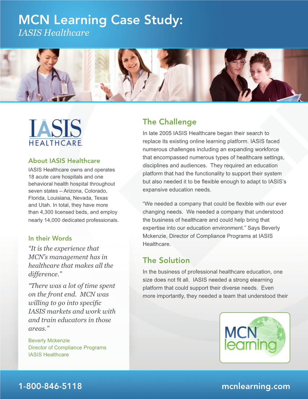 MCN Learning Case Study: IASIS Healthcare