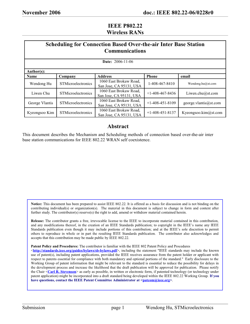 2. Connection-Based Inter Base Station Communications