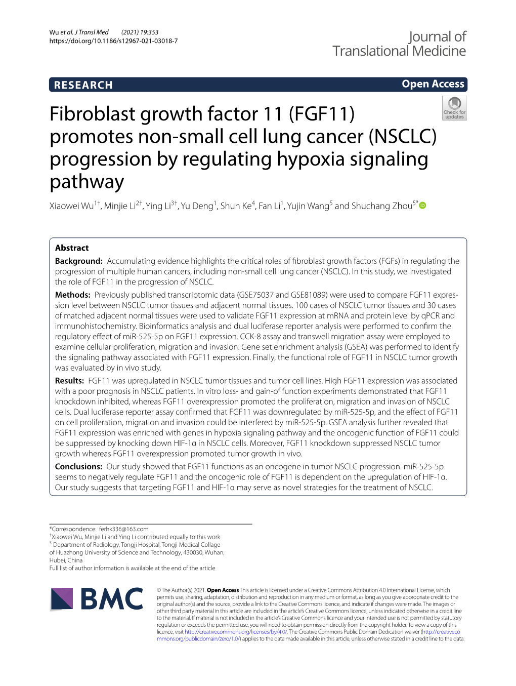 Fibroblast Growth Factor 11 (FGF11)