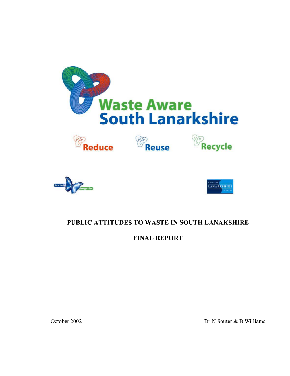 Public Attitudes to Waste in South Lanarkshire