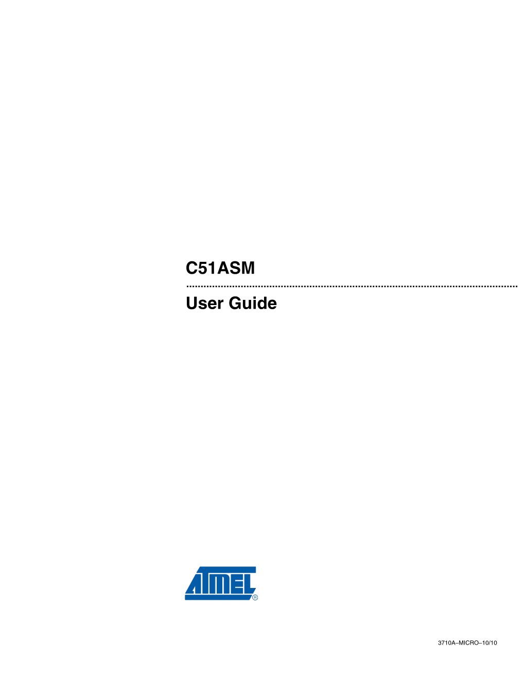 C51ASM User Guide 3710A–MICRO–10/10 Table of Contents