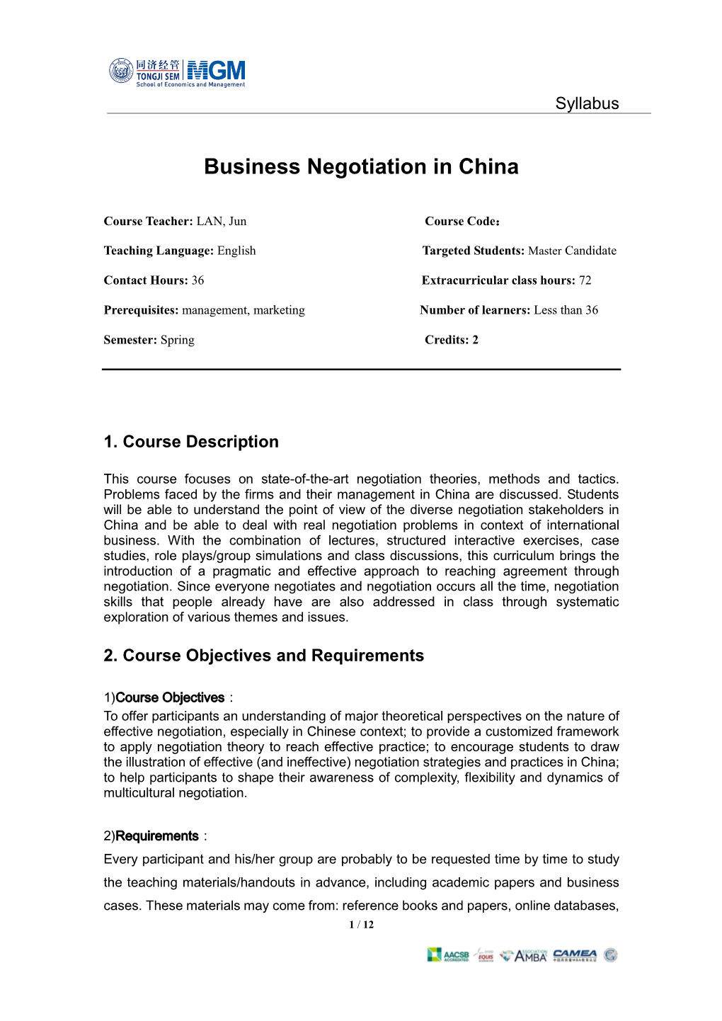 Business Negotiation in China
